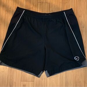 Nike Men's Black and Gray Athletic Shorts